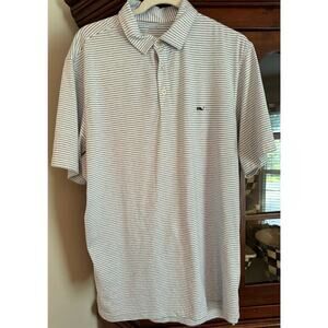 Vineyard vines men’s performance short sleeve striped polo size large